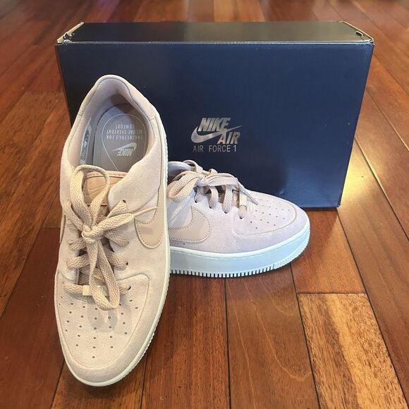 nike beige air force 1 sage sneakers